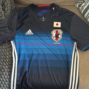 Adidas Japan Blue and Black Soccer Jersey